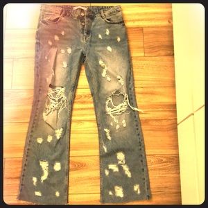 Zara distressed denim jeans
